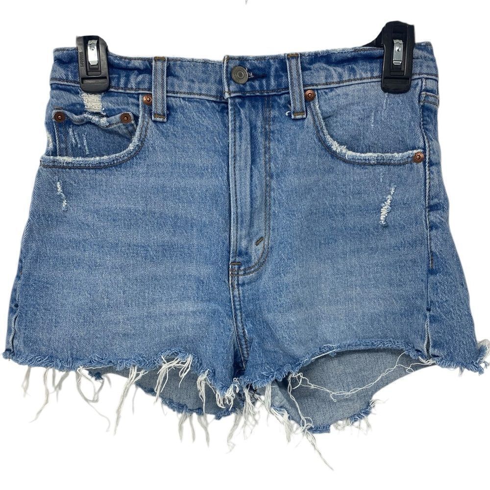 Abercrombie & Fitch 26/2 Blue Denim The Mom Short High Rise Love Curves Shorts